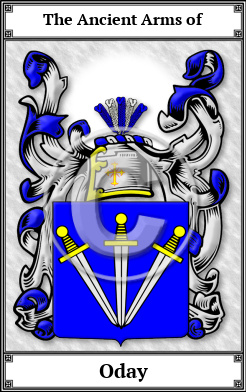 Oday Family Crest Download (JPG) Book Plated - 300 DPI