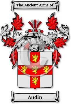 Audin Family Crest Download (jpg) Legacy Series - 150 DPI
