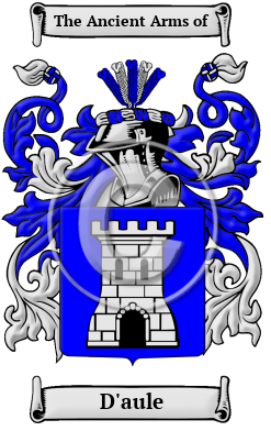 D'aule Family Crest/Coat of Arms