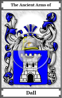 Dall Family Crest Download (JPG)  Book Plated - 150 DPI
