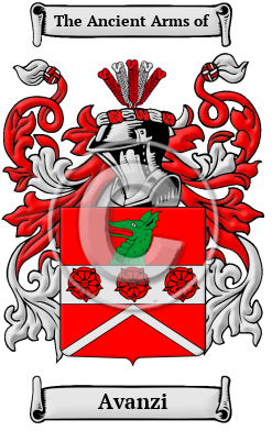 Avanzi Family Crest/Coat of Arms