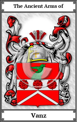 Vanz Family Crest Download (JPG) Book Plated - 600 DPI