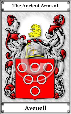 Avenell Family Crest Download (JPG) Book Plated - 600 DPI