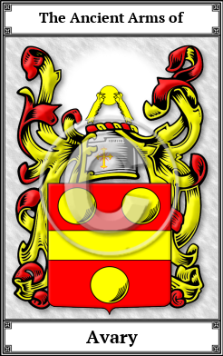 Avary Family Crest Download (JPG)  Book Plated - 150 DPI
