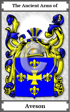 Aveson Family Crest Download (JPG) Book Plated - 600 DPI