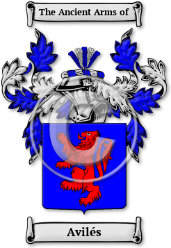 Avilés Family Crest Download (JPG) Legacy Series - 600 DPI
