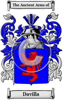 Davilla Family Crest/Coat of Arms