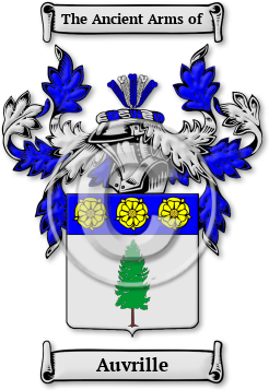 Auvrille Family Crest Download (jpg) Legacy Series - 150 DPI