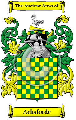 Acksforde Family Crest/Coat of Arms