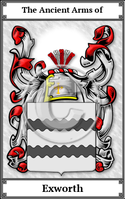Exworth Family Crest Download (JPG)  Book Plated - 150 DPI