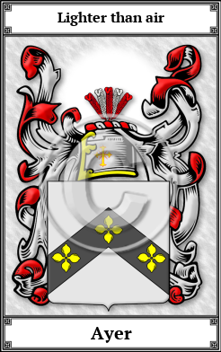 Ayer Family Crest Download (JPG) Book Plated - 600 DPI