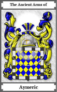 Aymeric Family Crest Download (JPG)  Book Plated - 150 DPI