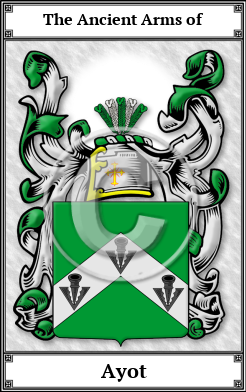 Ayot Family Crest Download (JPG)  Book Plated - 150 DPI