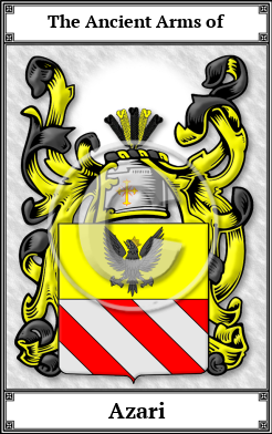 Azari Family Crest Download (JPG)  Book Plated - 150 DPI