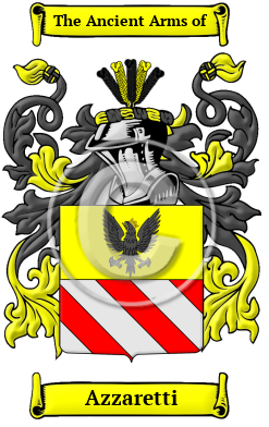Azzaretti Family Crest/Coat of Arms