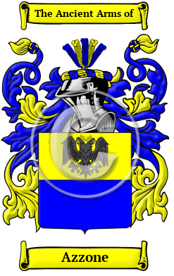 Azzone Family Crest/Coat of Arms