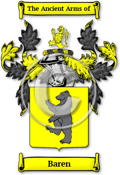 Baren Family Crest Download (JPG) Legacy Series - 600 DPI