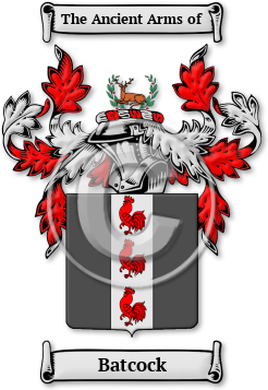 Batcock Family Crest Download (jpg) Legacy Series - 150 DPI