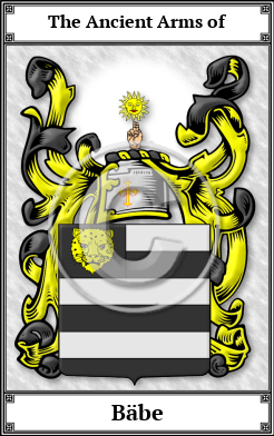 Bäbe Family Crest Download (JPG) Book Plated - 300 DPI