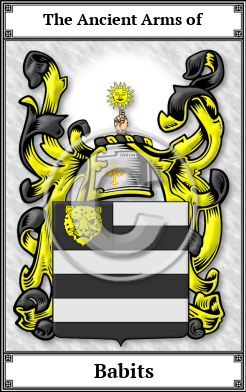 Babits Family Crest Download (JPG)  Book Plated - 150 DPI
