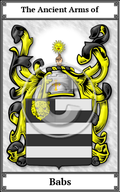 Babs Family Crest Download (JPG) Book Plated - 300 DPI