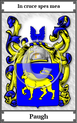 Paugh Family Crest Download (JPG) Book Plated - 600 DPI