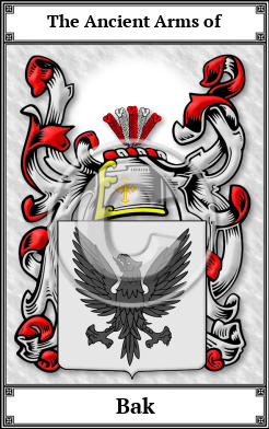 Bak Family Crest Download (JPG) Book Plated - 600 DPI