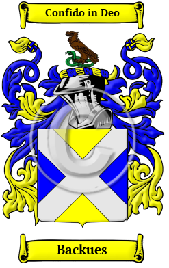 Backues Family Crest/Coat of Arms