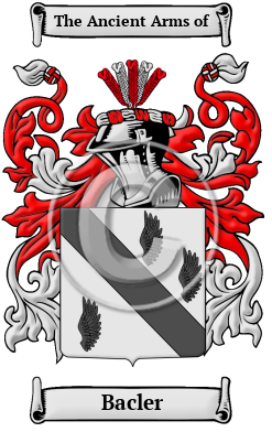 Bacler Family Crest Download (JPG) Heritage Series - 600 DPI