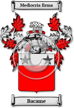 Bacame Family Crest Download (jpg) Legacy Series - 150 DPI