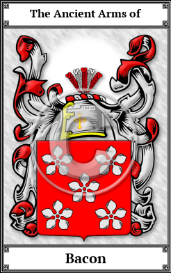 Bacon Family Crest Download (JPG)  Book Plated - 150 DPI