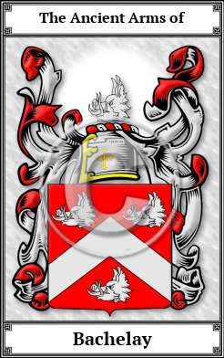 Bachelay Family Crest Download (JPG)  Book Plated - 150 DPI