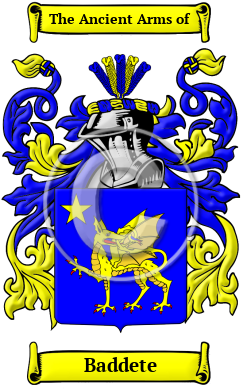 Baddete Family Crest/Coat of Arms