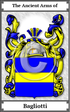 Bagliotti Family Crest Download (JPG)  Book Plated - 150 DPI