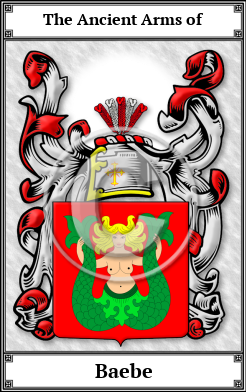 Baebe Family Crest Download (JPG)  Book Plated - 150 DPI