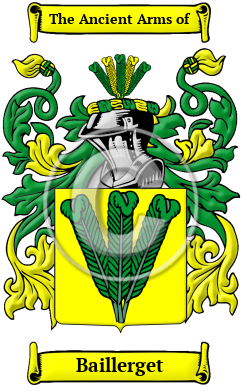 Baillerget Family Crest/Coat of Arms