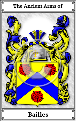 Bailles Family Crest Download (JPG)  Book Plated - 150 DPI