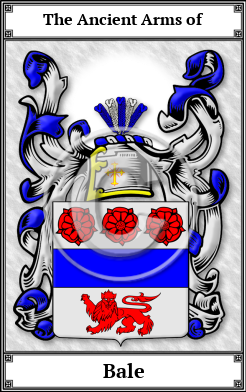 Bale Family Crest Download (JPG) Book Plated - 600 DPI