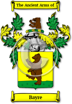 Bayre Family Crest Download (jpg) Legacy Series - 150 DPI
