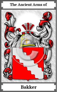 Bakker Family Crest Download (JPG) Book Plated - 600 DPI