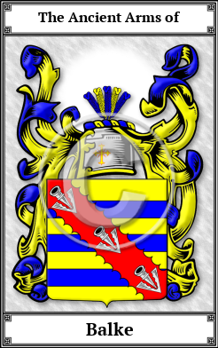 Balke Family Crest Download (JPG) Book Plated - 600 DPI