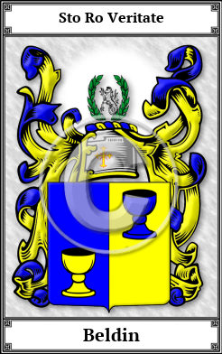 Beldin Family Crest Download (JPG) Book Plated - 600 DPI