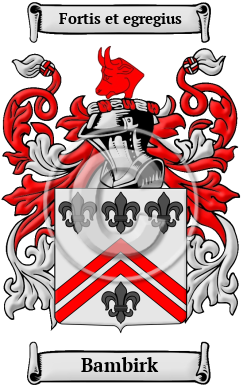 Bambirk Family Crest/Coat of Arms