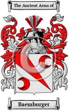 Baemburger Family Crest/Coat of Arms