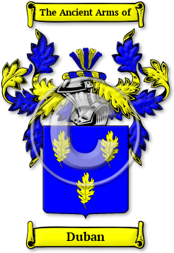 Duban Family Crest Download (jpg) Legacy Series - 150 DPI