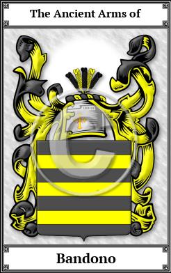 Bandono Family Crest Download (JPG) Book Plated - 600 DPI