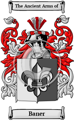 Baner Family Crest/Coat of Arms