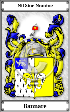 Bannare Family Crest Download (JPG)  Book Plated - 150 DPI
