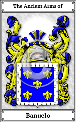 Banuelo Family Crest Download (JPG)  Book Plated - 150 DPI