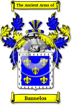 Banuelos Family Crest Download (jpg) Legacy Series - 150 DPI